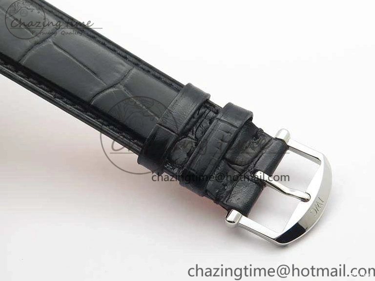 MIROTIME 0202 Tailored Da Vinci IW356601 SS MKF 1:1 Best Edition Black Dial On Black Leather Strap A 7231